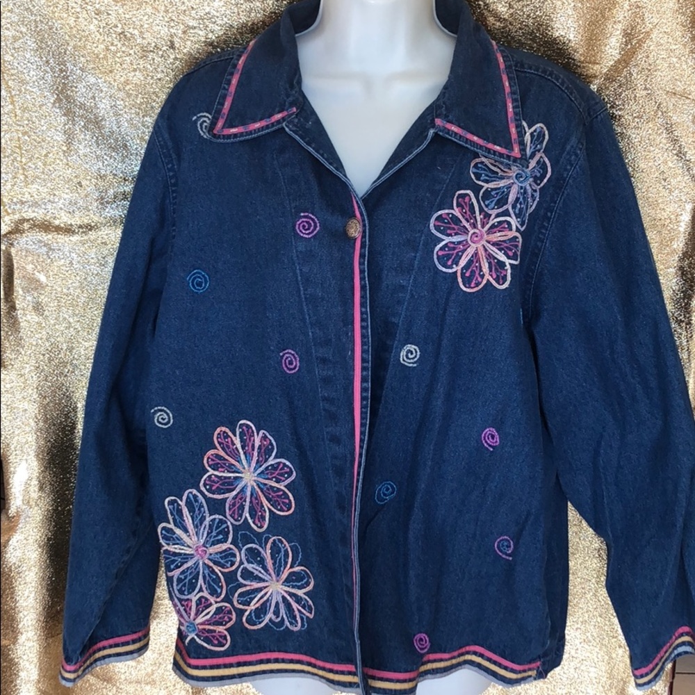 Embellished denim jacket